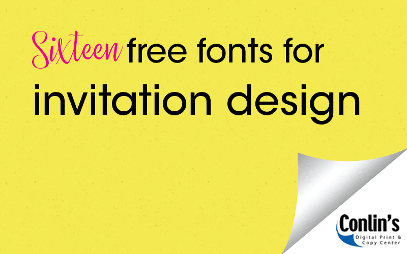 16 free fonts for invitation design