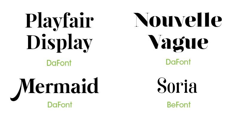 Serif Invitation Fonts