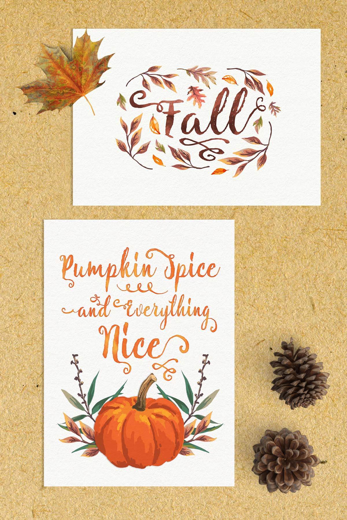 Fall Watercolor Printables